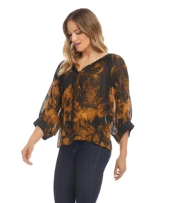 Karen Kane Blouson Sleeve Top