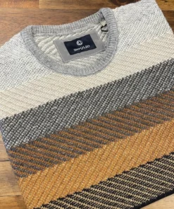 Montechiaro Impulso Block Stripe Crew Sweater