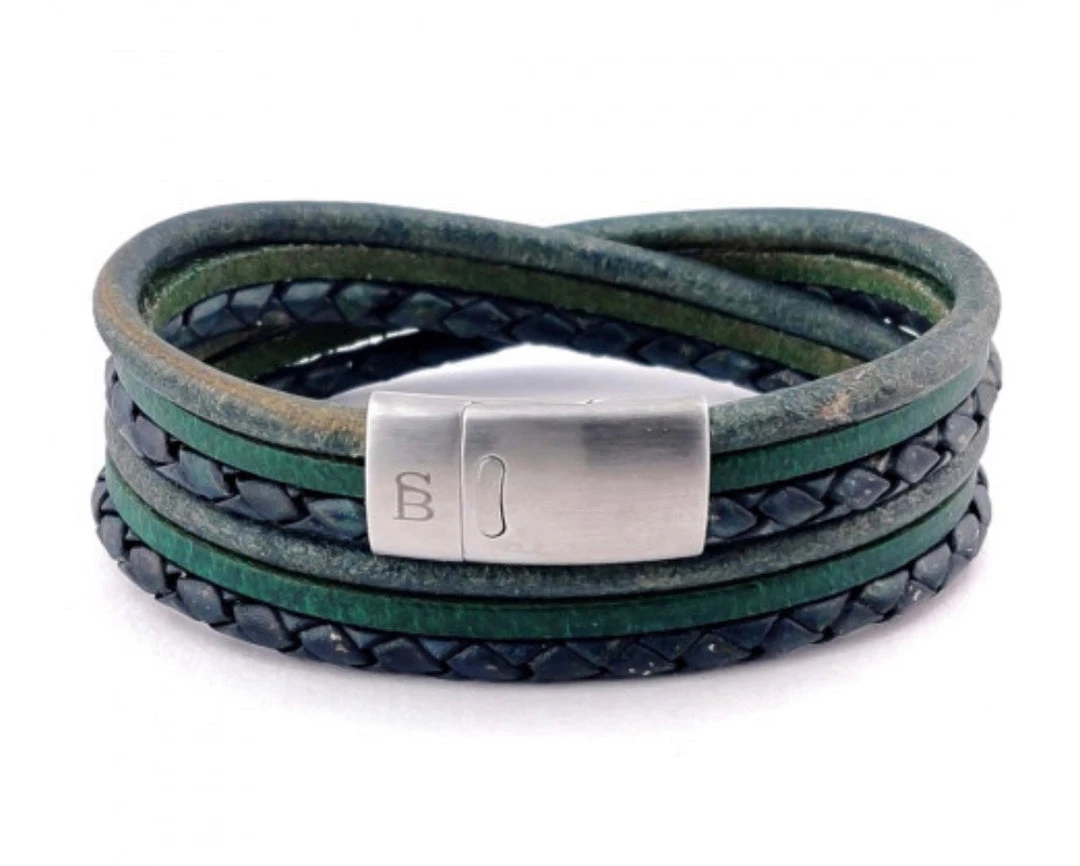 Steel&Barnett Steel & Barnett Leather Bracelet Bonacci 9 Steel&Barnett Steel & Barnett Leather Bracelet Bonacci