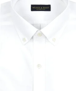 Wilkes & Riley Classic White Button Down Collar- Regular And Big And Tall Fit Dress Shirts