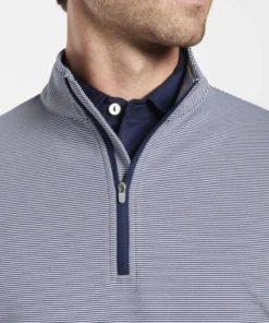 Peter Millar Perth Sugar Stripe Performance 1/4 Zip Men’s Tops