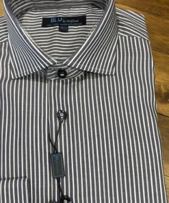 Serica Blu Pinstripe Dress Shirt