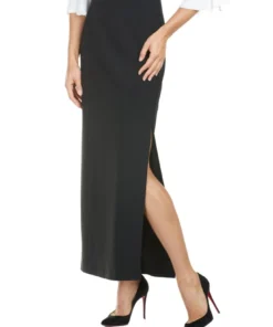 Women’s Bottoms Frank Lyman Black Long Slit Skirt