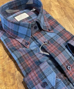 Emanuel Berg Blue/Burgundy Plaid