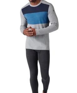 SmartWool 250 BaseLayer Colorblock Crew Men’s Tops
