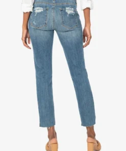 Kut Reese Ankle Raw Hem Straight Women’s Bottoms