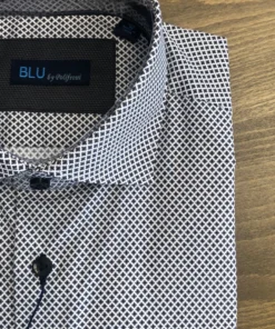 Serica Blu Geo Floral Print Sport Shirt