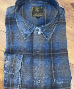 FX/Fusion Men’s Tops FX Fusion Char Navy Washed Plaid Big & Tall