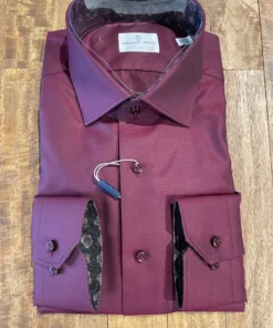 Emanuel Berg Solid Burgundy Shirt