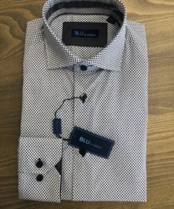 Serica Blu Geo Floral Print Sport Shirt