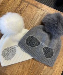 Mitchie's Aviator With Fox Fur Women's Hats Gloves & Scarves
