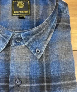 FX/Fusion Men’s Tops FX Fusion Char Navy Washed Plaid Big & Tall