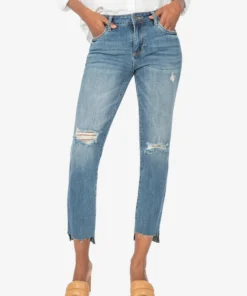 Kut Reese Ankle Raw Hem Straight Women’s Bottoms