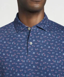 Men’s Tops Peter Millar Drirelease Just Beachy Polo