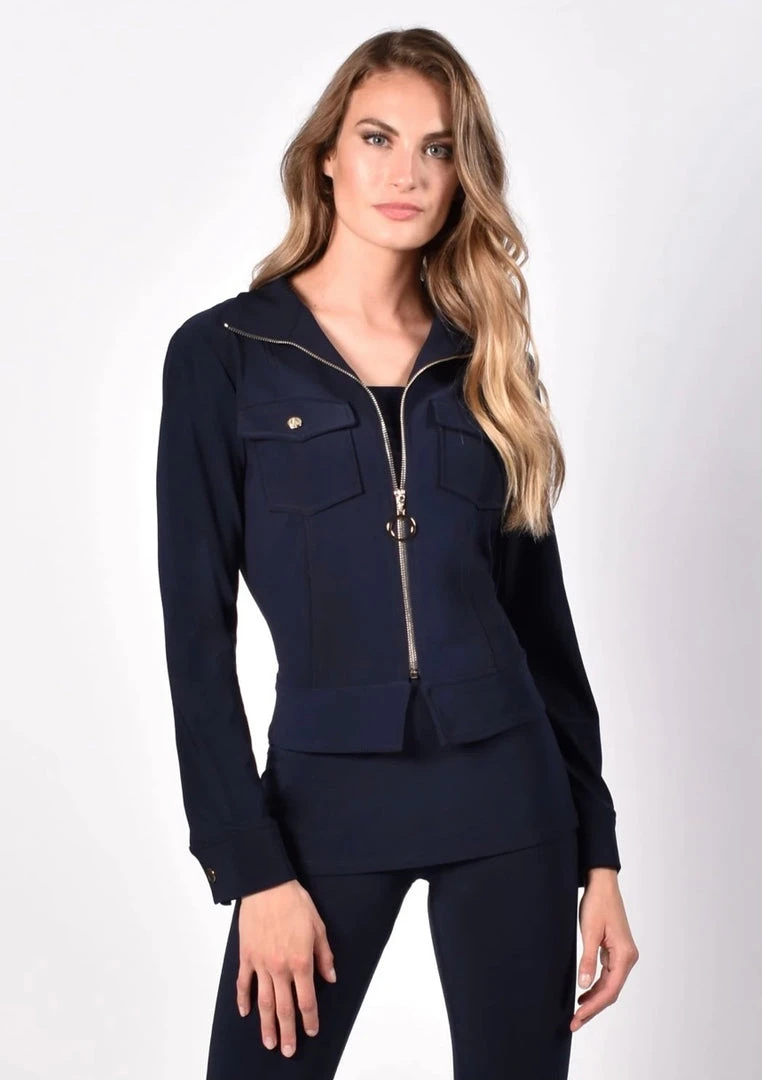 Frank Lyman Navy Zip Jacket 3 Frank Lyman Navy Zip Jacket
