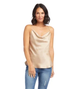 Karen Kane Satin Drape Cami Women’s Tops