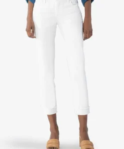 KUT Amy Crop Straight Leg Roll Up Women’s Bottoms