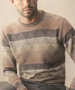 Men’s Tops Montechiaro Diamond Pattern Sweater