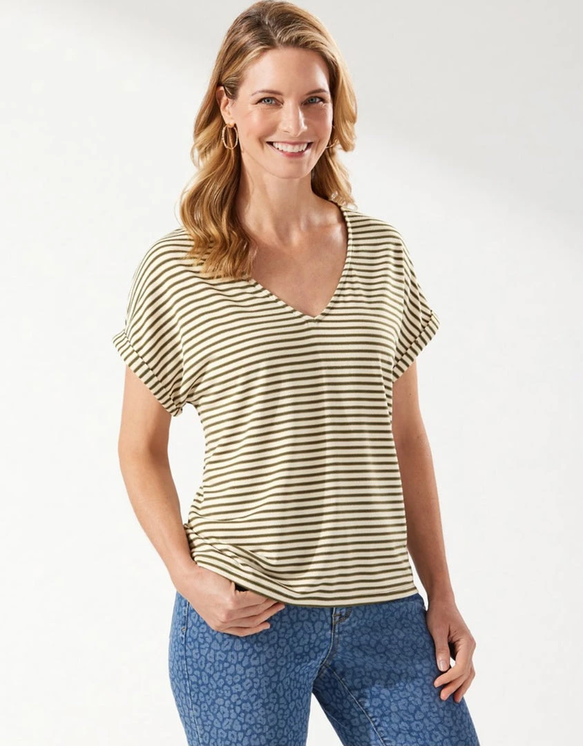 Women’s Tops Tommy Bahama Kauai Stripe V-Neck 3 Women’s Tops Tommy Bahama Kauai Stripe V-Neck
