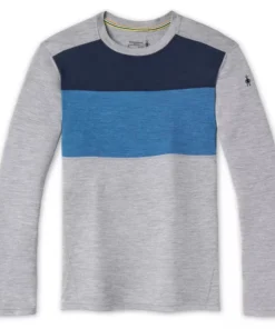 SmartWool 250 BaseLayer Colorblock Crew Men’s Tops