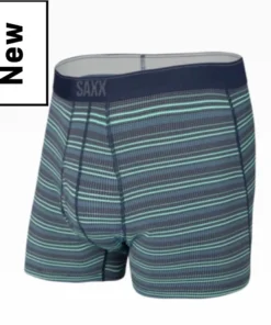 Graham's Style Store Dubuque SAXX Quest Boxer Brief Green Sunrise Stripe