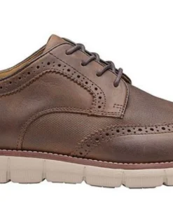 Johnston+Murphy Shoes Johnston & Murphy Holden Embossed Brown Wingtip
