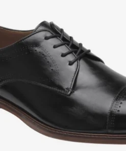 Johnston+Murphy Johnston & Murphy Sayer Black Cap Toe Shoes