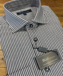 Serica Blu Pinstripe Dress Shirt