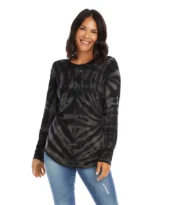 Karen Kane Long Sleeve Tie-Dye Top
