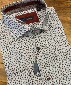 Serica Men’s Tops Blu Floral Dot Sport Shirt Big & Tall