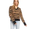 Karen Kane Blouson Zebra Sweater Women’s Tops