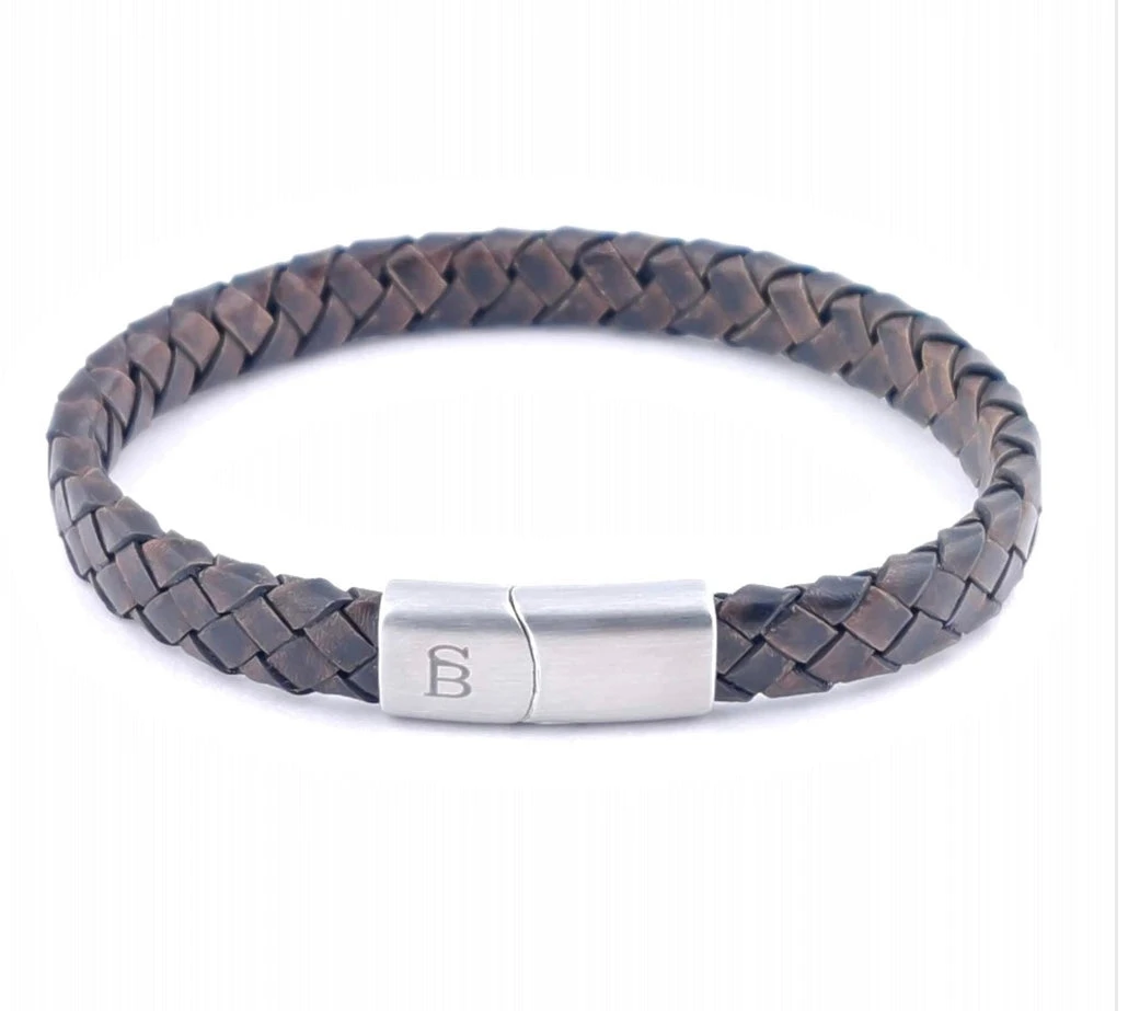 Steel&Barnett Steel & Barnett Leather Bracelet Riley Men's Bracelets 4 Steel&Barnett Steel & Barnett Leather Bracelet Riley Men's Bracelets
