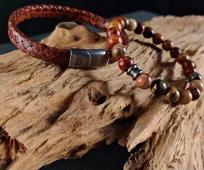 Steel&Barnett Steel & Barnett Leather Bracelet Riley Men's Bracelets 3 Steel&Barnett Steel & Barnett Leather Bracelet Riley Men's Bracelets