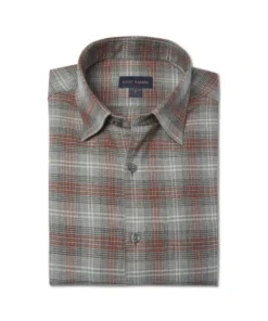 Men’s Tops Scott Barber Merino Glen Plaid