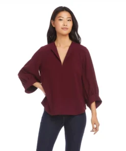Women’s Tops Karen Kane Split Neck Top 7 Women’s Tops Karen Kane Split Neck Top