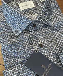 Emanuel Berg Brown Navy Pattern