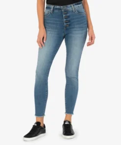 Kut Connie High Rise Fab Ab Slim Fit Ankle Skinny