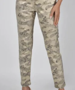 Frank Lyman Gold Stretch Denim Women’s Bottoms