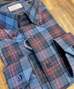 Emanuel Berg Blue/Burgundy Plaid