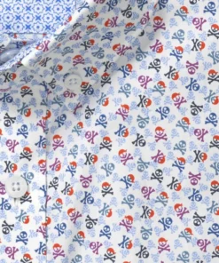 Johnston+Murphy J&M Multi Skull Printed Short Sleeve Men’s Tops