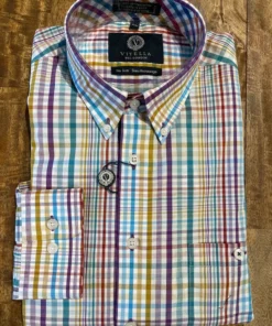 Men’s Tops Viyella Multi Plaid B/D Sport Shirt