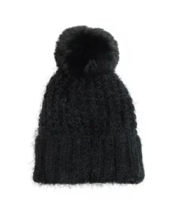 Joy Accessories Joy Susan Waffle Knit Pom Hat